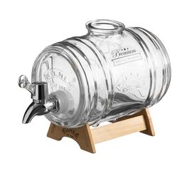 Диспенсер для напитков Barrel на подставке 1 л в подарочной упаковке, Kilner, фото 