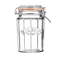 Банка гранёная Clip Top 950 мл, Kilner, фото 