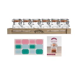 Набор из 6 баночек для специй на подставке 70 мл, Kilner, фото 