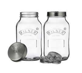 Набор из 2 банок для ферментации в подарочной упаковке, Kilner, фото 