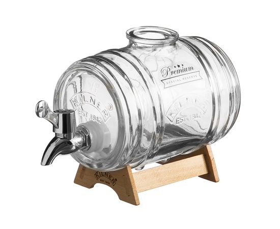 Диспенсер для напитков Barrel на подставке 1 л в подарочной упаковке, Kilner, фото 