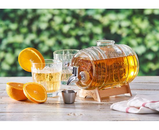 Диспенсер для напитков Barrel на подставке 1 л в подарочной упаковке, Kilner, фото , изображение 2