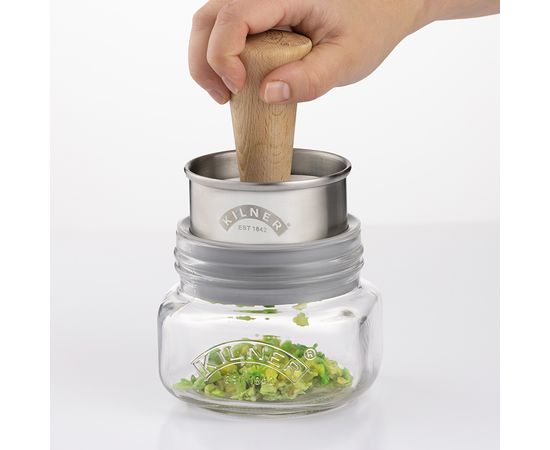 Емкость для хранения с прессом Mash&Store, Kilner, фото , изображение 5