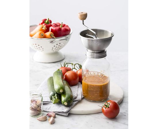 Банка с ручной мельницей для приготовления соуса, Kilner, фото , изображение 4