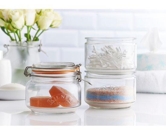 Набор банок из 3 банок Clip Top 17.5 x 17.5 x 32 см, Kilner, фото , изображение 3
