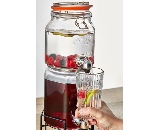 Набор из 2 диспенсеров на подставке 2,1 л и 3,1 л в подарочной упаковке, Kilner, фото , изображение 2