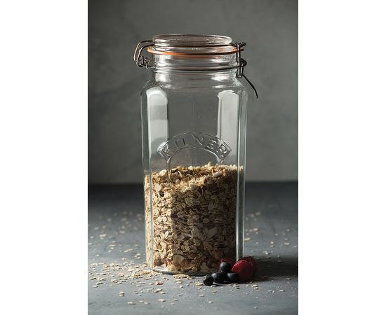 Банка гранёная Clip Top 1,8 л, Kilner, фото , изображение 3