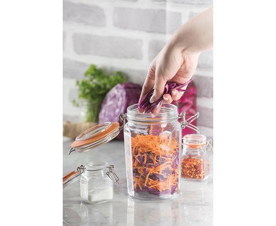 Банка гранёная Clip Top 950 мл, Kilner, фото , изображение 3