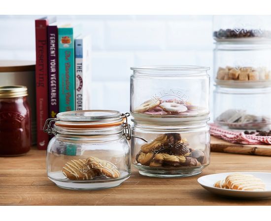 Набор банок из 3 банок Clip Top 17.5 x 17.5 x 32 см, Kilner, фото , изображение 2
