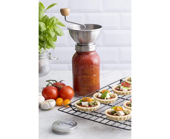 Банка с ручной мельницей для приготовления соуса, Kilner, фото , изображение 3