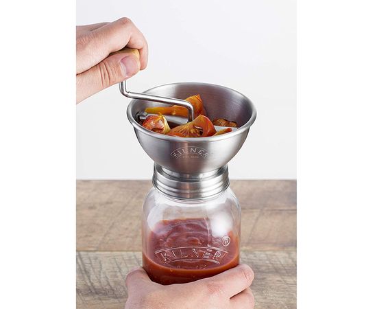 Банка с ручной мельницей для приготовления соуса, Kilner, фото , изображение 2