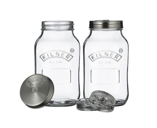 Набор из 2 банок для ферментации в подарочной упаковке, Kilner, фото 